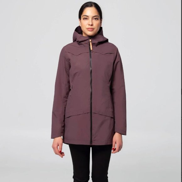 Women's Hooded Jacket in Plum - Picture 1 of 10